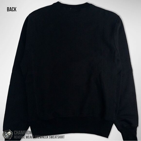 CHAMPION  REVERSE WEAVE CREWNECK C LOGO  SWEATSHIRT HEAVYWEIGHT BLACK UNISEX - Picture 2 of 15